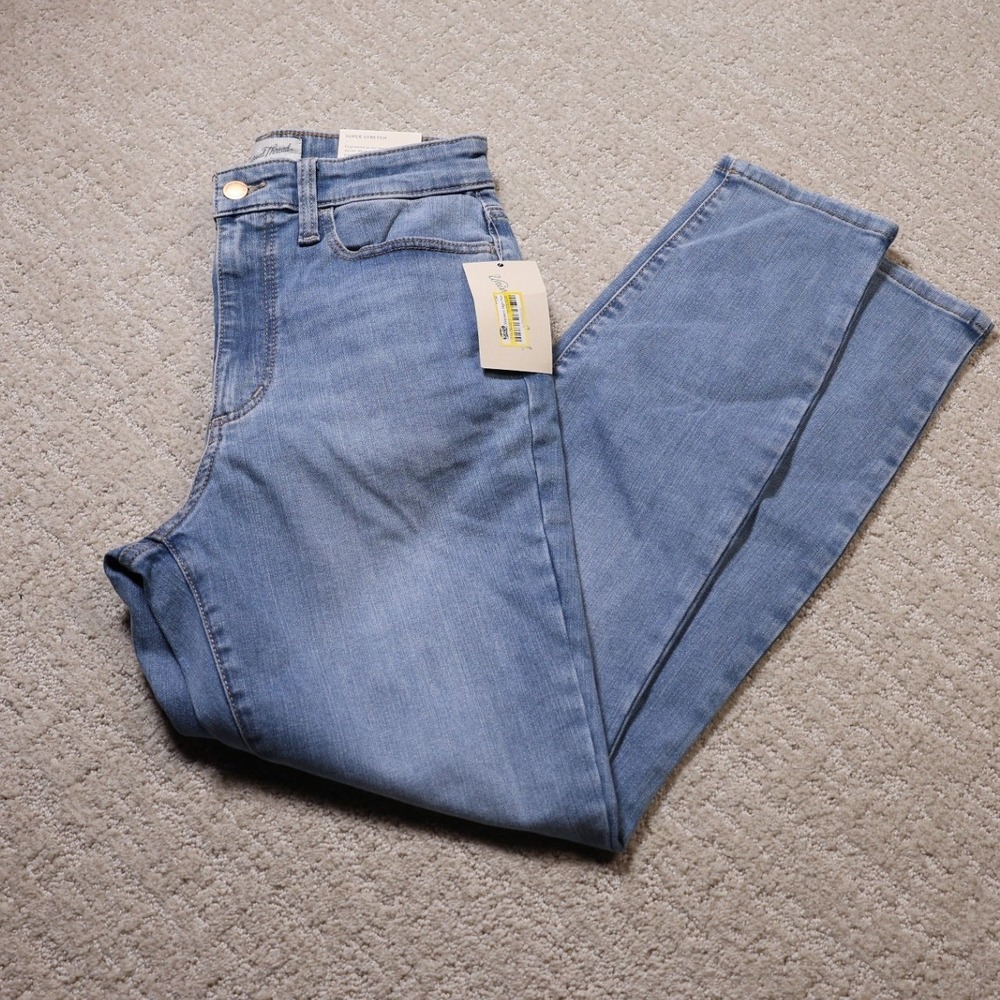 Universal Thread High Rise Skinny Jeans Light Wash 4S Short Super Stretch 00-017